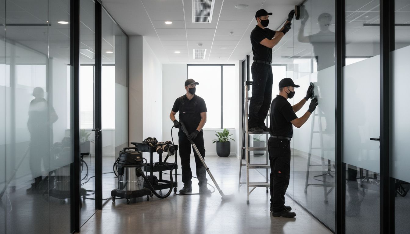 commercial cleaning equipment usage