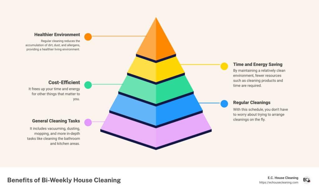 benefits of bi-weekly house cleaning infographic