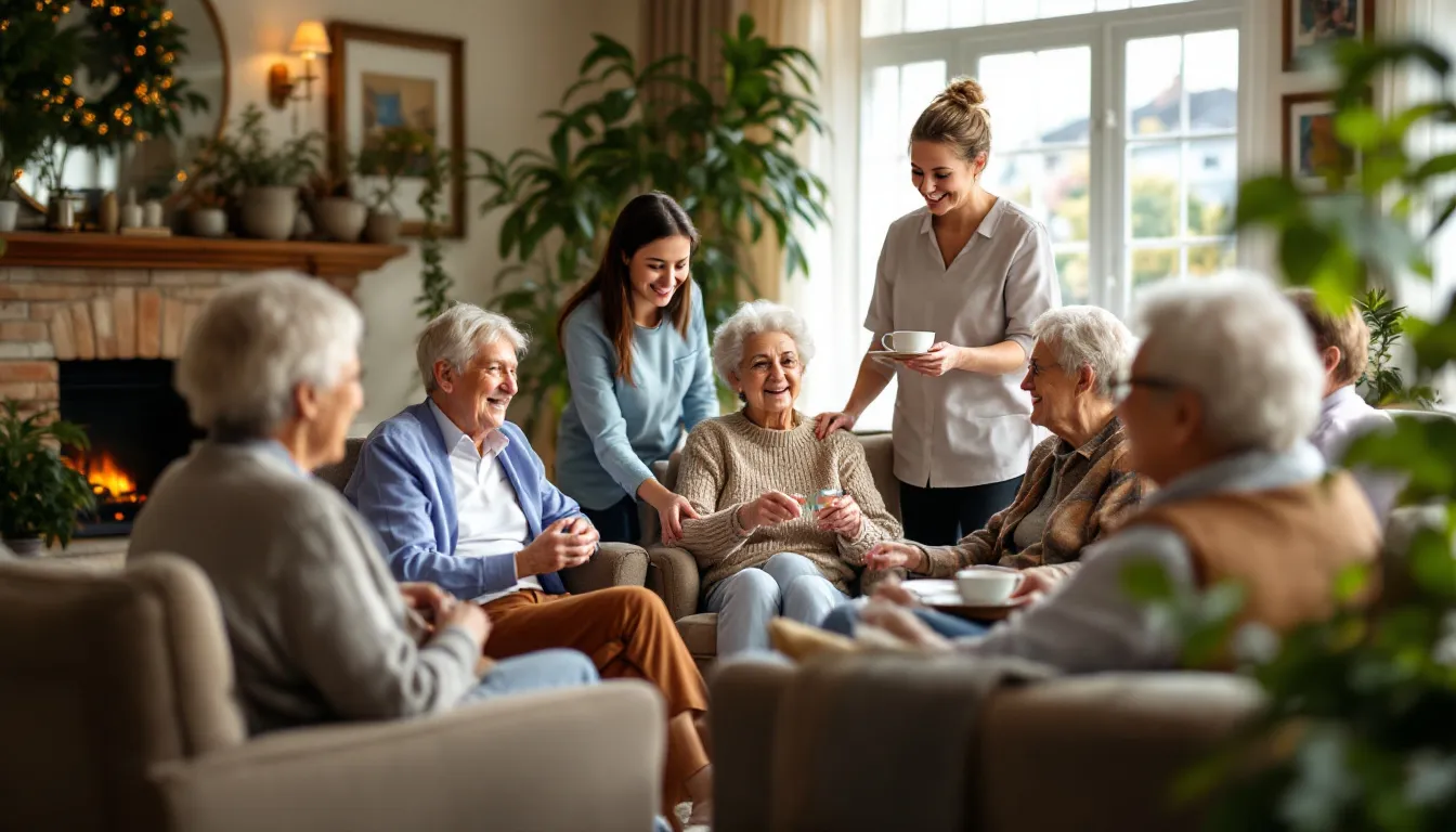 Support services being provided to seniors, highlighting additional assistance available.