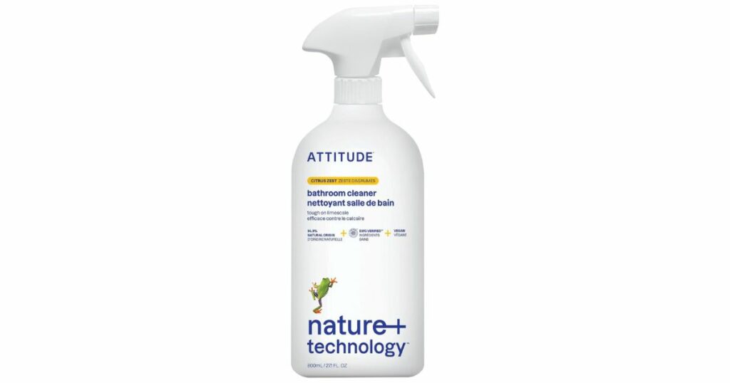 ATTITUDE Bathroom Cleaner, EWG Verified, Plant- and Mineral-Based Ingredients, Vegan and Cruelty-Free Household Products