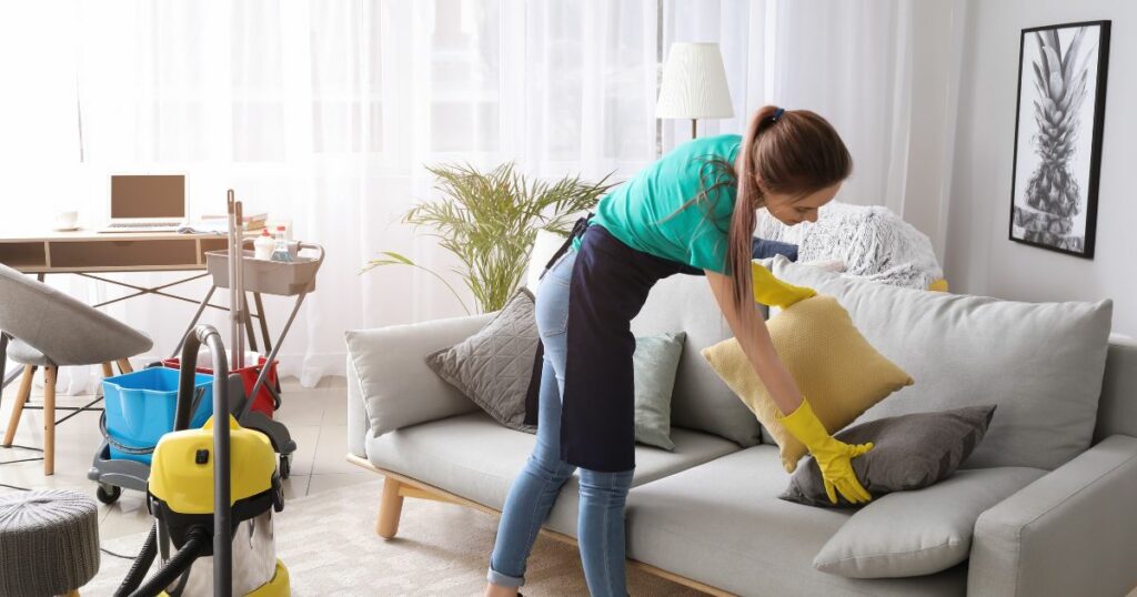 household receives cleaning services