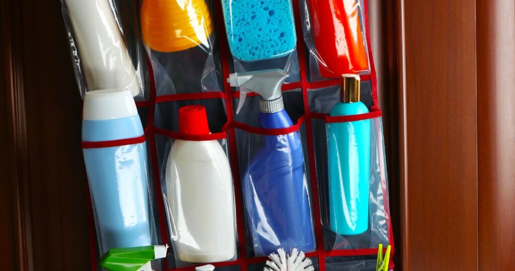 how to organize cleaning supplies - Eco-Friendly cleaning products organization